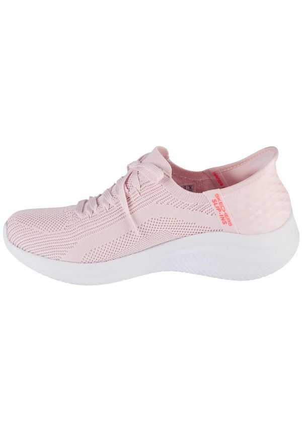 skechers - Buty do chodzenia damskie Skechers Slip-ins: Ultra Flex 3.0 Brilliant. Zapięcie: bez zapięcia. Kolor: różowy, beżowy, wielokolorowy. Materiał: tkanina, materiał, syntetyk. Szerokość cholewki: normalna. Model: Skechers Sport. Sport: turystyka piesza
