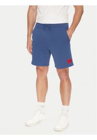 Hugo - HUGO Szorty sportowe Diz222 50466196 Niebieski Regular Fit. Kolor: niebieski. Materiał: bawełna. Styl: sportowy