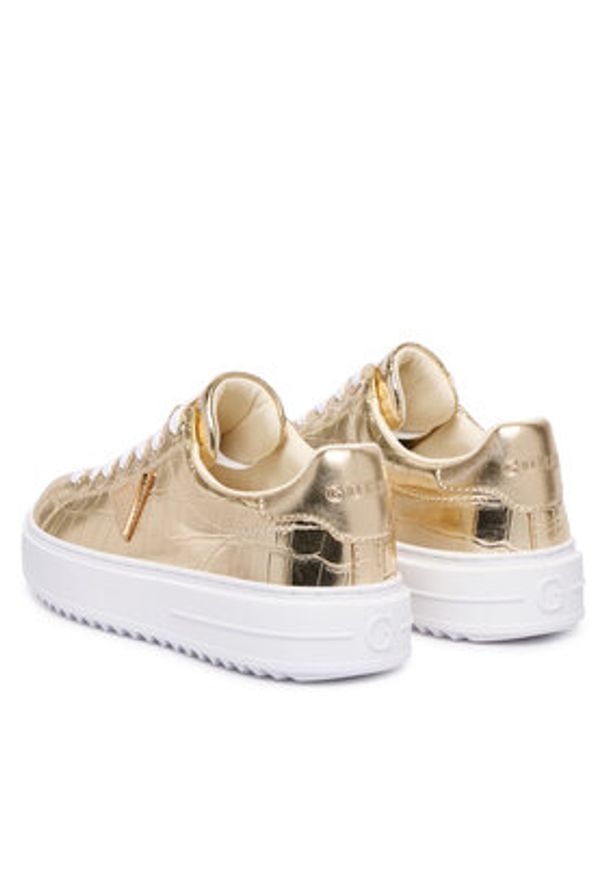 Guess Sneakersy FLFD15 PEL12 Złoty. Kolor: złoty. Materiał: skóra