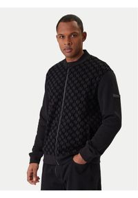 Karl Lagerfeld - KARL LAGERFELD Bluza 705002 561910 Czarny Regular Fit. Typ kołnierza: dekolt w karo. Kolor: czarny. Materiał: bawełna #1