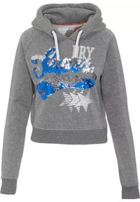 Bluza sportowa damska Superdry Boutque Star Hood. Kolor: szary. Materiał: bawełna, poliamid, poliester #2