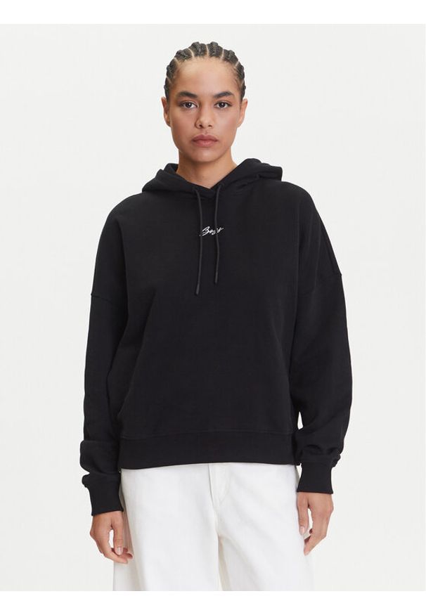 BOSS Bluza C_Ehoody 50547572 Czarny Oversize. Kolor: czarny. Materiał: bawełna