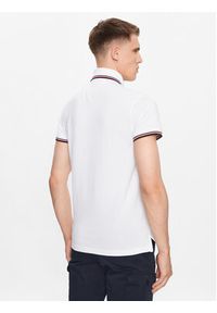 TOMMY HILFIGER - Tommy Hilfiger Polo 1985 MW0MW30750 Biały Slim Fit. Typ kołnierza: polo. Kolor: biały. Materiał: bawełna #3