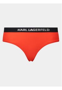 Karl Lagerfeld - KARL LAGERFELD Dół od bikini Logo 230W2214 Pomarańczowy. Kolor: pomarańczowy. Materiał: syntetyk #2