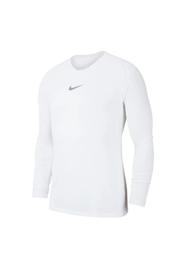 Nike - Bluza Męska Park DriFIT Base Layer Top. Kolor: biały. Sport: turystyka piesza