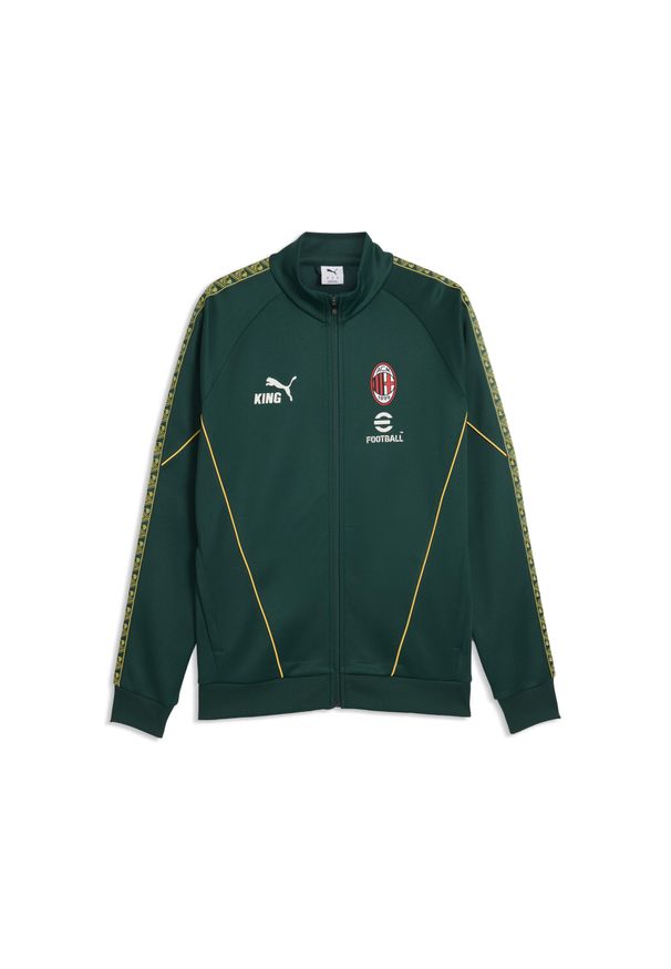 Puma - Męska kurtka AC Milan KING Anthem PUMA. Kolor: żółty, wielokolorowy, zielony. Sport: bieganie