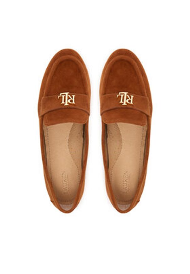Lauren Ralph Lauren - LAUREN RALPH LAUREN Loafersy 802946809014 Brązowy. Kolor: brązowy. Materiał: zamsz, skóra