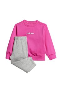 Adidas - Zestaw Essentials Joggers Kids. Okazja: na uczelnię. Kolor: różowy, biały, wielokolorowy. Materiał: materiał, dresówka. Styl: sportowy #1