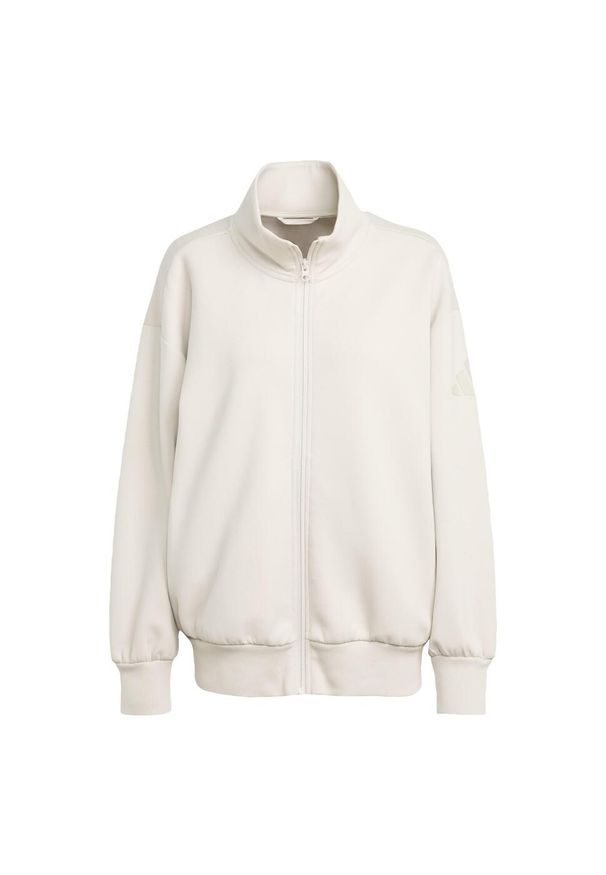 Adidas - Bluza ALL SZN Soft Lux Loose Full-Zip. Kolor: beżowy