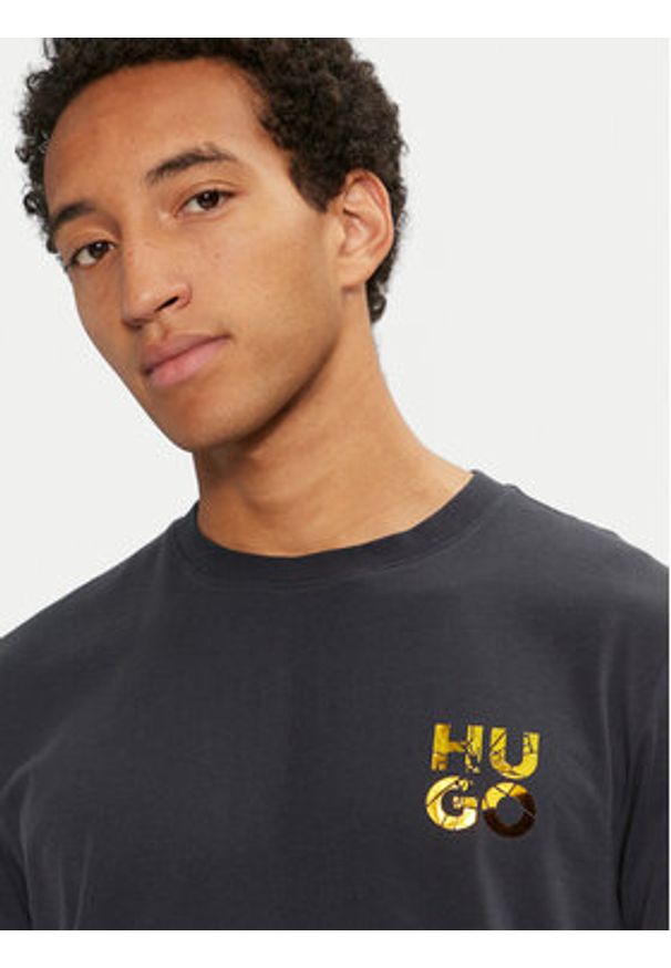 Hugo T-Shirt Diridumti 50522134 Granatowy Regular Fit. Kolor: niebieski. Materiał: bawełna