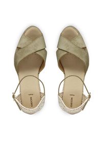 Geox Espadryle D Gelsa Low D45NGA 00022 C3704 Khaki. Kolor: brązowy. Materiał: zamsz, skóra #5