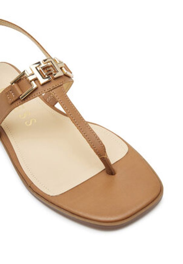 Guess Sandały FLJREL LEA21 Brązowy. Kolor: brązowy. Materiał: skóra