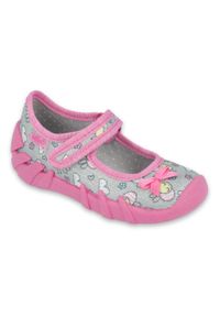 Befado obuwie dziecięce 109P218 różowe. Kolor: różowy. Materiał: bawełna, tkanina