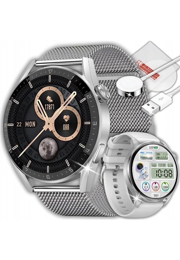 Smartwatch ZeeTech DT3 Srebrny. Rodzaj zegarka: smartwatch. Kolor: srebrny
