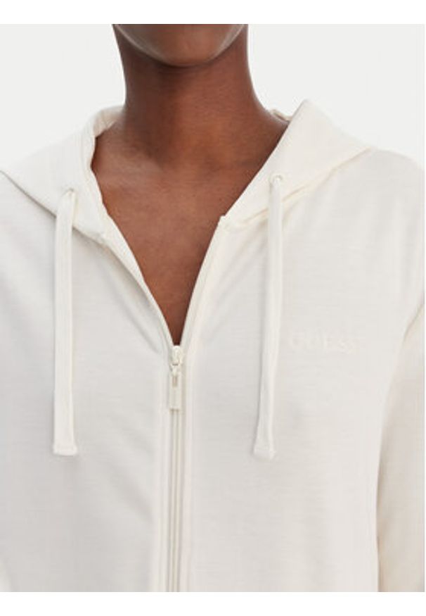 Guess Bluza O6GQ01 KCQP2 Écru Regular Fit. Kolor: kremowy. Materiał: syntetyk