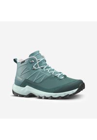 quechua - Buty turystyczne damskie Quechua MH500 Mid wodoodporne. Kolor: zielony. Materiał: kauczuk. Szerokość cholewki: normalna. Styl: sportowy