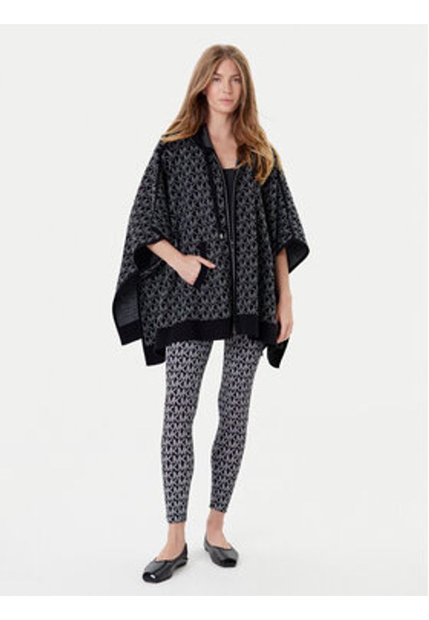 MICHAEL Michael Kors Ponczo MT561CCK87 Czarny Relaxed Fit. Kolor: czarny. Materiał: wełna
