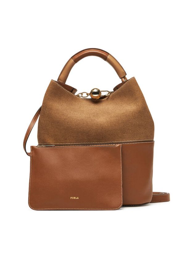 Furla Torebka Sfera S WB01679 BX3924 BG 4085S Brązowy. Kolor: brązowy. Materiał: skórzane