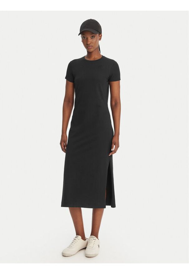 Kappa Sukienka codzienna Iclisia 332D7PW Czarny Slim Fit. Okazja: na co dzień. Kolor: czarny. Materiał: bawełna. Typ sukienki: proste. Styl: casual