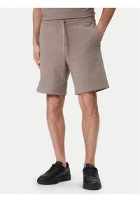 Hugo - HUGO Szorty sportowe Dinkoe 50535260 Beżowy Relaxed Fit. Kolor: beżowy. Materiał: bawełna. Styl: sportowy #1