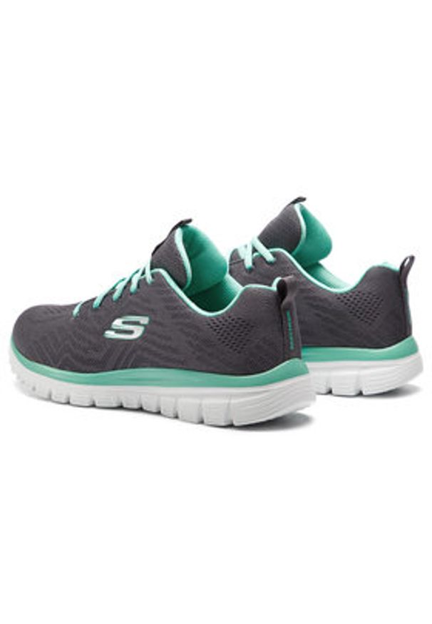 skechers - Skechers Sneakersy Get Connected 12615/CCGR Szary. Kolor: szary. Materiał: materiał