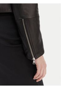 Hugo - HUGO Kurtka skórzana Lasari 50555743 Czarny Regular Fit. Kolor: czarny. Materiał: skóra #2