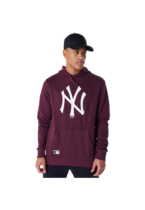 Bluza z kapturem męskie New Era Nos Mlb Regular Hoodie. Typ kołnierza: kaptur. Kolor: wielokolorowy, fioletowy, biały, czerwony. Materiał: bawełna, materiał