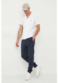 Polo Ralph Lauren koszula męska kolor biały regular z kołnierzykiem klasycznym. Typ kołnierza: kołnierzyk klasyczny, polo. Kolor: biały. Materiał: poliester, dzianina. Długość rękawa: krótki rękaw. Długość: krótkie. Wzór: gładki. Styl: klasyczny #4