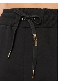 Just Cavalli Spodnie dresowe 75PAAT01 Czarny Regular Fit. Kolor: czarny. Materiał: bawełna