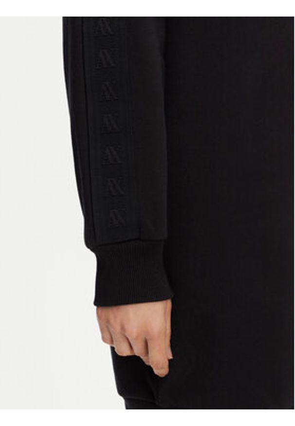 Armani Exchange Sukienka dzianinowa XW000501 AF12804 UC001 Czarny Relaxed Fit. Kolor: czarny. Materiał: bawełna