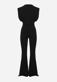 Born2be - Czarny Klasyczny Kombinezon z Długimi Nogawkami i Wycięciem na Plecach Vlokia. Kolor: czarny. Długość: długie. Styl: klasyczny #7