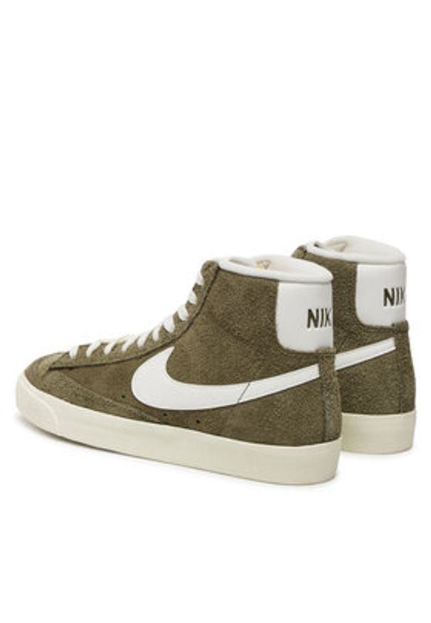 Nike Sneakersy Blazer Mid '77 Vntg DV7006 201 Zielony. Kolor: zielony. Materiał: skóra, zamsz