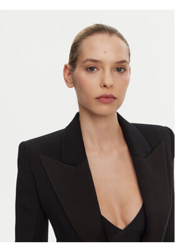 Balmain Marynarka DF1SE095ME54 Czarny Regular Fit. Kolor: czarny. Materiał: wełna