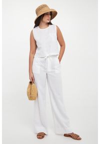 Twinset Milano - Top damski lniany TWINSET. Materiał: len #4