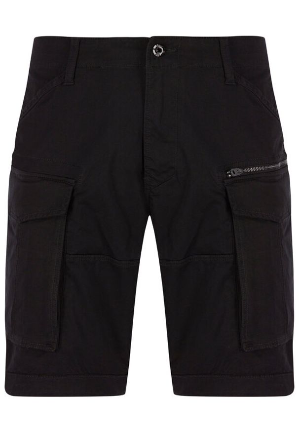 G-Star RAW - G-Star Raw Szorty materiałowe Rovic Zip D08566-5126-990 Czarny Relaxed Fit. Kolor: czarny. Materiał: bawełna