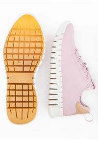 ecco - Sneakersy damskie różówe ECCO GRUUV W SNEAKER. Zapięcie: pasek. Kolor: różowy. Materiał: materiał, skóra, guma #2