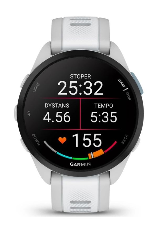 GARMIN - Garmin Forerunner 165 Music Biały. Kolor: biały