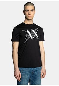 Koszulka męska czarna Armani Exchange 3LZTFD ZJ8EZ 1200. Kolor: czarny