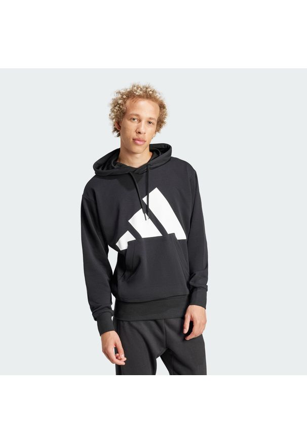 Adidas - Bluza z kapturem Essentials Big Logo French Terry. Typ kołnierza: kaptur. Kolor: biały, wielokolorowy, czarny. Materiał: materiał
