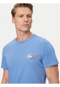 Tommy Jeans T-Shirt DM0DM22538 Niebieski Slim Fit. Kolor: niebieski. Materiał: bawełna #2
