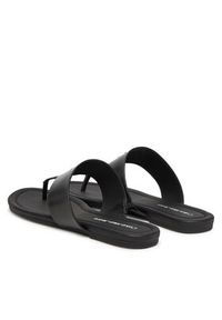 Calvin Klein Jeans Japonki Flat Sandal Toepost Mg YW0YW01691 Czarny. Kolor: czarny. Materiał: skóra