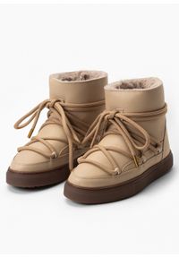 Inuikii - INUIKII GRAPE Śniegowce damskie. Okazja: na spacer, do pracy, na co dzień. Kolor: beżowy. Styl: casual #4