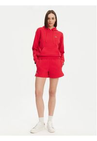 Lacoste Szorty sportowe GF9606 Czerwony Regular Fit. Kolor: czerwony. Materiał: syntetyk
