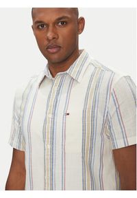 Tommy Jeans Koszula DM0DM21302 Beżowy Regular Fit. Kolor: beżowy. Materiał: bawełna #5