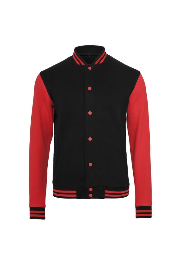 BUILD YOUR BRAND - Kurtka Unisex Varsity Dla Dorosłych. Kolor: czerwony, wielokolorowy, czarny