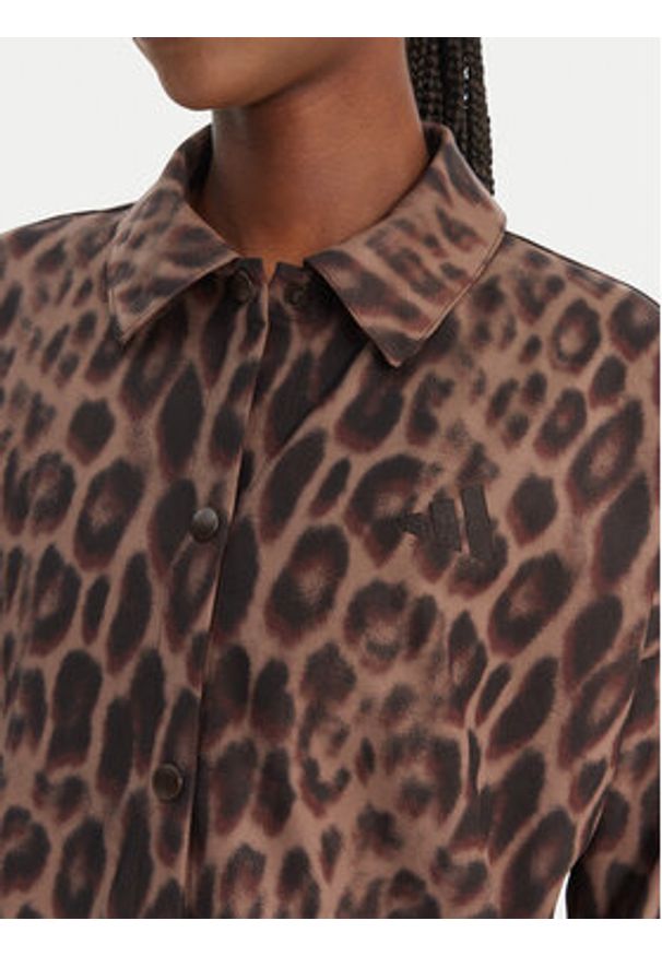 Adidas - adidas Kurtka przejściowa Seasonal Essentials Leopard Print JZ0297 Brązowy Loose Fit. Kolor: brązowy. Materiał: syntetyk. Wzór: nadruk