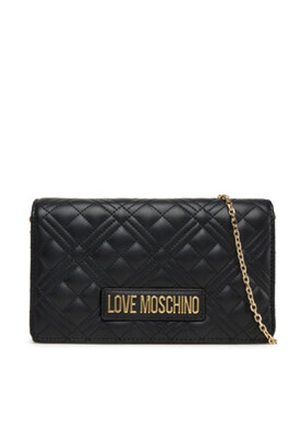 Love Moschino - LOVE MOSCHINO Torebka JC4079PP1NLA0000 Czarny. Kolor: czarny. Materiał: skórzane