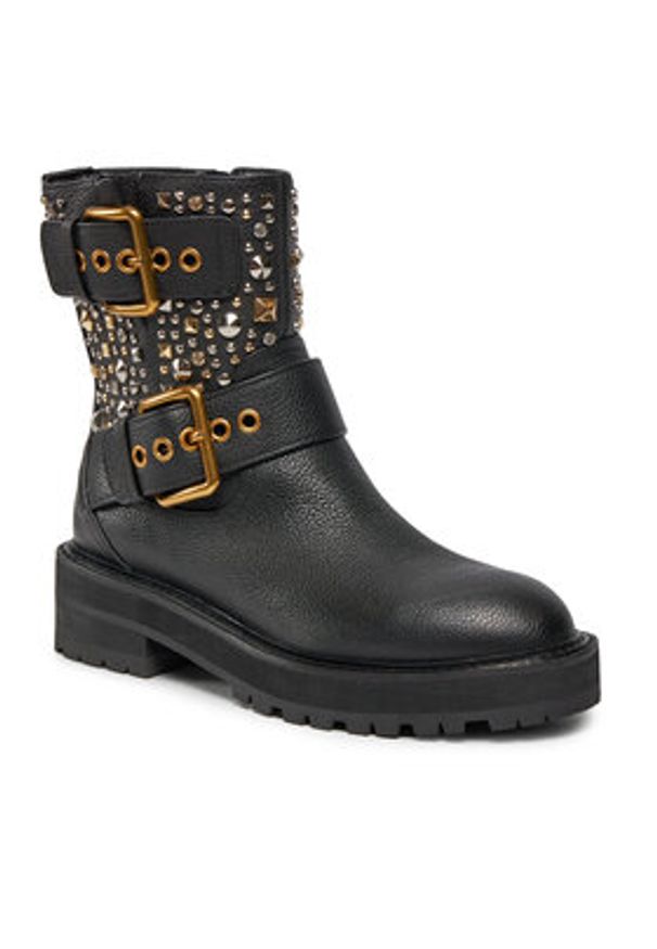 Kurt Geiger Botki 225-Hackney Biker Boot 546505109 Czarny. Kolor: czarny. Materiał: skóra