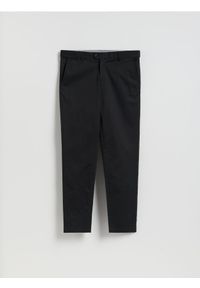 Reserved - Spodnie chino slim fit - czarny. Kolor: czarny. Materiał: tkanina, bawełna #1