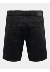 Only & Sons Szorty jeansowe Edge 22028012 Czarny Regular Fit. Kolor: czarny. Materiał: bawełna